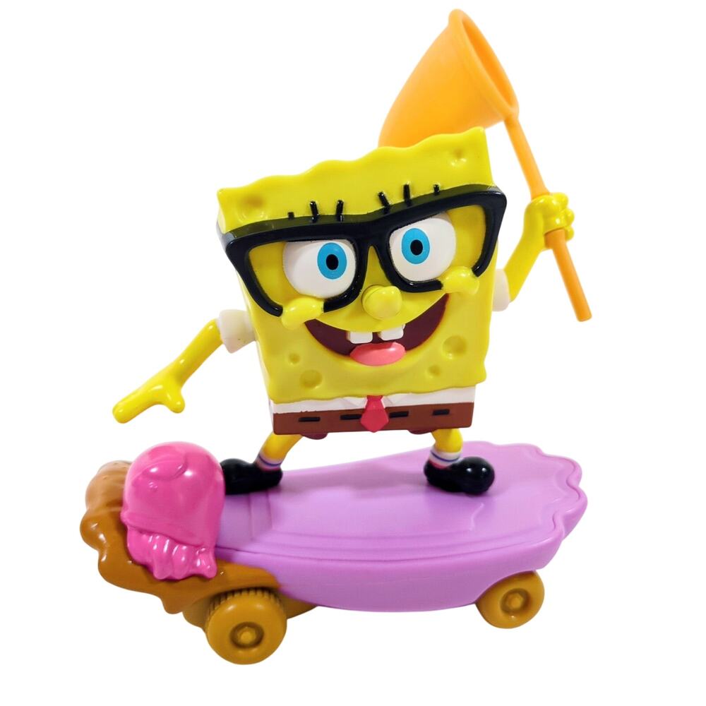 Spongebob Squarepants Jellyfishin Action Figure Toy Skateboard Net Glasses 2024